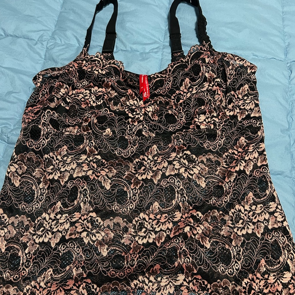 Ruby Ribbon Black and Pink Lace Bra